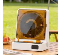 Lecteur CD Portable for La Maison Ou De Bureau, avec Télécommande, Éclairage D'ambiance, Haut-Parleur Intégré, Compatible USB/FM/Bluetooth 5.3 Bidirectionnel/AUX, Idéal for Le Bureau(White)