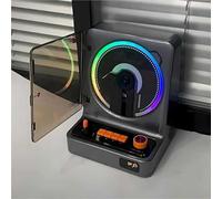 Lecteur CD Portable for La Maison Ou De Bureau, avec Télécommande, Éclairage D'ambiance, Haut-Parleur Intégré, Compatible USB/FM/Bluetooth 5.3 Bidirectionnel/AUX, Idéal for Le Bureau(Gray)