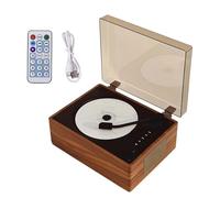 Lecteur CD Portable, Lecteur CD RéTro BT Au Son Clair avec Haut-Parleur, TéLéCommande, Lecteur CD Bureau Rechargeable Compatible USB/Aux/Type-C EntréE Aux 3,5 Mm pour Divertissement,C