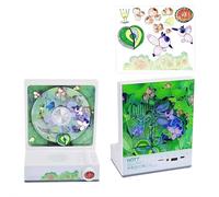 Lecteur CD portable, lecteur CD vertical avec 5 veilleuses RVB et télécommande, lecteurs de musique HiFi Bluetooth 5.3, enregistreur de carte TF, 4000 mAh, compatible USB/MP3/aux/optique (illustration