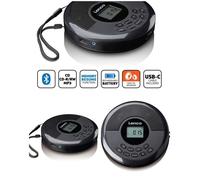 Lecteur CD portable - LENCO - CD-340BK - Bluetooth émetteur/récepteur - Haut-parleurs stéréo - Batterie 1500mAh anti-chocs