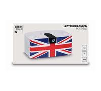 Lecteur CD portable On the GO blanc drapeau GB CD57GBUSB