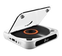 Lecteur CD portable pour voiture avec Bluetooth 5.3, mini lecteur CD rechargeable avec haut-parleurs HiFi, prise en charge USB/AUX, compact et léger pour la maison, les voyages, le bureau