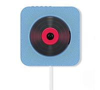 Lecteur CD portable pouvant être placé/accroché au mur 1 Multi-Rol Bluetooth 5.0 Connexion RFeal-Time Double haut-parleur intégré Télécommande sans fil Contro Pull Switch Type Bleu