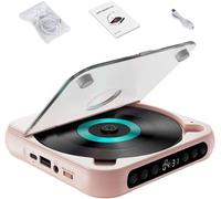 Lecteur CD portable, radio FM, USB, AUX, rechargeable, antidérapant, compact, affichage LED, pour la maison, la voiture, les voyages