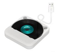 Lecteur CD portable USB AUX voiture ordinateur portable pour TV Blanc | Petite taille 14 x 13 cm, transport léger, installation facile, aucune installation nécessaire, idéal pour les voyages en