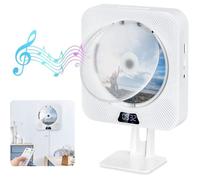 Lecteur CD Portable UVERBON , Lecteur DVD Montage Mural Bluetooth Haut-parleurs HiFi Intégrés FM Audio MP3 Prise Casque 3,5 mm AUX