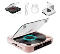 Lecteur CD Portable Yuguz, Compatible CD/USB/BT et Modes répétition, Nouveaux Petits lecteurs CD Bluetooth avec Casque (2025), Mini Enceinte Rechargeable pour la Maison et Le Bureau (Pink)