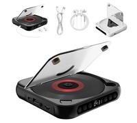 Lecteur CD Portable Yuguz, Compatible CD/USB/BT et Modes répétition, Nouveaux Petits lecteurs CD Bluetooth avec Casque (2025), Mini Enceinte Rechargeable pour la Maison et Le Bureau (Black)