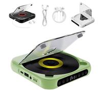 Lecteur CD Portable Yuguz, Compatible CD/USB/BT et Modes répétition, Nouveaux Petits lecteurs CD Bluetooth avec Casque (2025), Mini Enceinte Rechargeable pour la Maison et Le Bureau (Green)