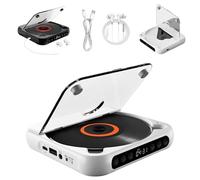 Lecteur CD Portable Yuguz, Compatible CD/USB/BT et Modes répétition, Nouveaux Petits lecteurs CD Bluetooth avec Casque (2025), Mini Enceinte Rechargeable pour la Maison et Le Bureau (Write)
