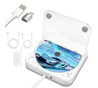 Lecteur CD pour Voiture avec Télécommande, Lecteur CD Voiture Externe avec Port USB/AUX, Rallonge USB,Type-C Conversion Adapter Compatible avec CD-MP3, CD-RW, CD-R, CD-WAV, Portable