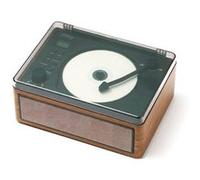 Lecteur CD rétro Bluetooth Halterrego Bois foncé Bois foncé