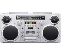 Lecteur CD Rétro, Lecteur Cassette avec Bluetooth 5.0, Radio Am/FM, Emplacements SD. Profitez De Votre Musique Où Que Vous Soyez Grâce à L'entrée Auxiliaire, à La Pris, Silver