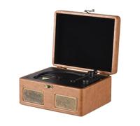 Lecteur CD rétro multifonctionnel type BT avec lecteur USB Lecture portable intégré 2 haut-parleurs rechargeables sans fil Télécommande Musique Streaming pour la maison