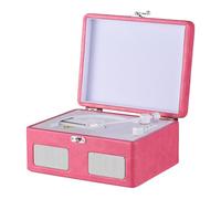 Lecteur CD rétro multifonctionnel type BT avec lecteur USB Lecture portable sans fil Musique Streaming intégré 2 haut-parleurs Télécommande rechargeable pour la maison