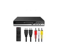 Lecteur CD stéréo domestique multizone avec câbles HDMI et RCA, compatible avec les téléviseurs, lecteurs DVD et systèmes audio domestiques.