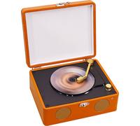Lecteur CD Tourne-disque Haut-parleur rétro Radio FM Lecteur de musique Avec prise casque Avec télécommande 2500mAh