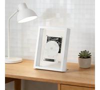 Lecteur CD transparent M1, support mural ou de bureau, émetteur Bluetooth 5.0, batterie rechargeable de 8 heures, sortie AUX, design artistique industriel (blanc)