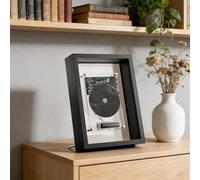 Lecteur CD transparent M1, support mural ou de bureau, émetteur Bluetooth 5.0, batterie rechargeable de 8 heures, sortie AUX, design d'art industriel (noir)