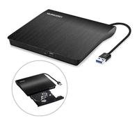 Lecteur CDDVD Externe - AUDBURN - USB 3.0 - Graveur DVD - Enregistreur Portable - Noir