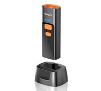 Lecteur Code-Barre Douchette sans Fil Mini, Scanner 1D 2D QR, Connexion 3-en-1 (Bluetooth 5.2/2.4GHz/USB), Compatible avec Windows PC, Mac, iOS, Android, Tablettes - avec Station de Charge
