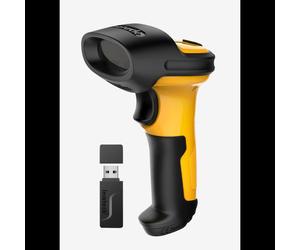 Lecteur code barre portable Inateck P6_YELLOW 1D Laser, portée 60m, USB & Bluetooth, batterie 2600mAh, résistant chutes/chocs, compatible Windows/macOS/Linux/Android
