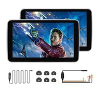 Lecteur D'appui-tête,Moniteur D'appui-tête de Voiture,éCran Tactile 10,1 Pouces,Lecteurs VidéO Pour Android 9,Processeur 2 + 32 Go - 8 CœUrs,Prise En Charge 4K/Wifi/Bluetooth/EntréE Hdmi/Fm/Usb