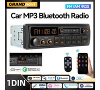 Lecteur d'autoradio MP3 rétro 1 DIN stéréo EQ FM AM RDS DAB récepteur QC3.0 Bluetooth USB entrée AUX pour VW Porsche Mercedes Benz BMW With MIC