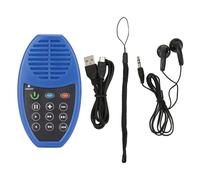Lecteur De Bible Solaire, Volume Sonore éLevé RéGlable, Capacité 4g IntéGréE, Charge Solaire, Lecteur De Son Hifi, Anglais Kjv, Bleu Arabe