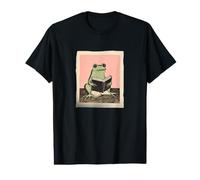 Lecteur de bibliothèque Vintage Frog Reading Book Lover T-Shirt Graphique avec Valeur