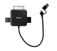 Lecteur de Carte 4-en-1 Rollei Card Reader pour SD/microSD/CF/MS avec USB 3.0 & USB C OTG Cardreader avec Câble Compatible avec Séries iPhone 17/16/15 Android Mac PC, Lecteur-Carte-SD-Card-Reader