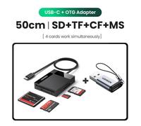 Lecteur De Carte 4-en-1 USB-C SD Micro SD TF CF MS Lecteur de Carte pour PC Portable Lecteur de Cart LECTEUR DE CARTE MEMOIRE EXTER