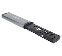 Lecteur de carte 91018 : mémoire microSD, SD, USB A prise, USB C DELOCK
