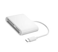 Lecteur de carte à 3 emplacements Adaptateur de mémoire USB C vers TF pour appareil photo, téléphone, ordinateur portable, type de lecture, transfert de données, adaptateur de mémoire USB portable