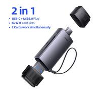 Lecteur de carte Baseus USB 3.0 Type C vers Micro SD TF lecteur de carte mémoire 2 en 1 pour ordinateur portable accessoires adaptateur de carte intelligente - Type 2 in 1
