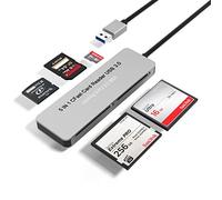 Lecteur de Carte Bawanfa CFast, concentrateur d'adaptateur de Carte mémoire CFast 2.0 5 en 1, lisibilité USB 3.0 5 Cartes simultanément Adaptateur combiné CFast/TF/SD / M2 / XD/CF