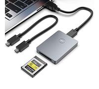 Lecteur de carte CFexpress, adaptateur aluminium CFexpress avec vitesse de transfert USB3.1 GEN2 10 Gpbs pour carte mémoire CFexpress, compatible avec Windows / Mac / Linux / Android