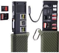 Lecteur De Carte Cfexpress Type A/Sd/Micro Sd 10 Gbps Usb 3.2 Gen2,Porte-Cartes Cfexpress Type A/Sd/Tf,Compatible Avec Les Appareils Photo/Téléphones/Drones/Caméras D'action(Vert Mousse) Vert