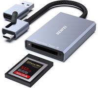 Lecteur de Carte CFexpress Type B avec USB 3.2 (Gen 2) 10 Gbit/s, Adaptateur USB-C et USB-A 2 en 1 Type B CFexpress, Compatible avec Windows/Mac/Linux/Android (Pas pour Carte XQD)