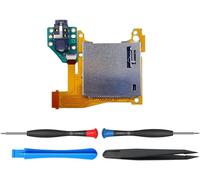 Lecteur de Carte de Jeu Remplacement pour Switch Lite HDH-001, Module PCB pour Adaptateur de Carte de Jeu avec Prise Audio Casque 3,5 mm, Kit d'outils de Réparation Inclus