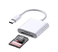 Lecteur de carte double SD+TF vers TYPE-C - Transfert rapide de données pour vos appareils