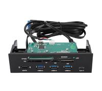 Lecteur De Carte Interne, 5,25 Pouces USB 3.0 Interface PC Panneau Avant Lecteur De Carte Interne Hub Lecteur De Carte Tout-en-un M2 SD MS XD CF Carte TF Pour Boîtier D'ordinateur Baie Avant