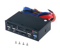 Lecteur de carte interne multifonction avec ports multiples,tableau de bord pour supports informatiques,panneau frontal audio avec hubs et prises USB 3.0,ESATA,SATA,cartes mémoires,SD,MS,CF,TF,M2,M
