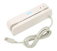 Lecteur de Carte Magnétique, Lecteur de Carte à Bande avec Câble USB, Lecteur de Carte de Crédit Professionnel pour Système Bancaire, Balayage Bidirectionnel