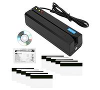 Lecteur de Carte Magnétique MSR605X, USB Writer Encoder Scanner, Terminal de paiement, Lecteur de Carte à Bande Magnétique 3 Pistes, pour Machine à Carte de crédit, Terminaux de paiment électronique