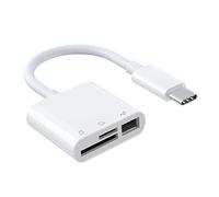 Lecteur de carte mémoire 3 en 1 type C vers USB SD TF OTG Hub USB C - Adaptateur lecteur de carte SD pour Pro
