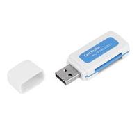 Lecteur de carte mémoire 4 en 1 : SD Micro SD Memory stick TF - Bleu - Straße Tech ® Bleu G