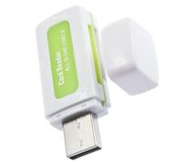 Lecteur de carte mémoire 4 en 1 : SD Micro SD Memory stick TF - Vert