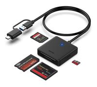 Lecteur De Carte Mémoire,4 In 1 Usb-C Vers Sd Adaptateur De Lecteur De Carte Sd Micro Sd Ms Cf,Compatible Avec Iphone 15 Pro/Max,M
